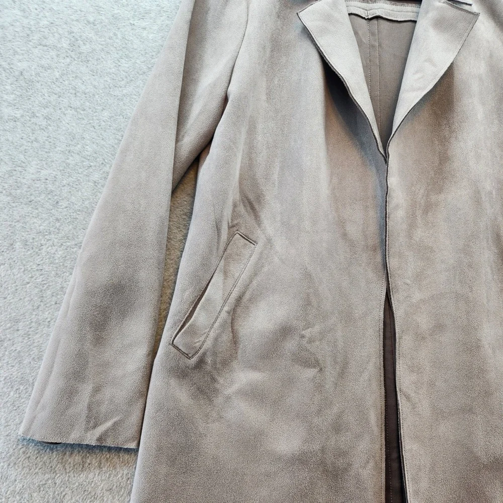 Potter's Pot Womens Open Front Coat Jacket, Drape Lightweight, Gray, Career - Picture 3 of 11